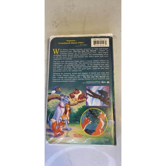 The Fox and The Hound Black Diamond VHS Tape 2041 - Picture 3 of 4